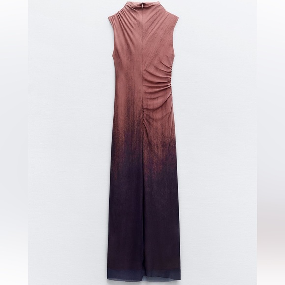 ZARA PRINT DRESS WITH TULLE - Picture 3 of 4